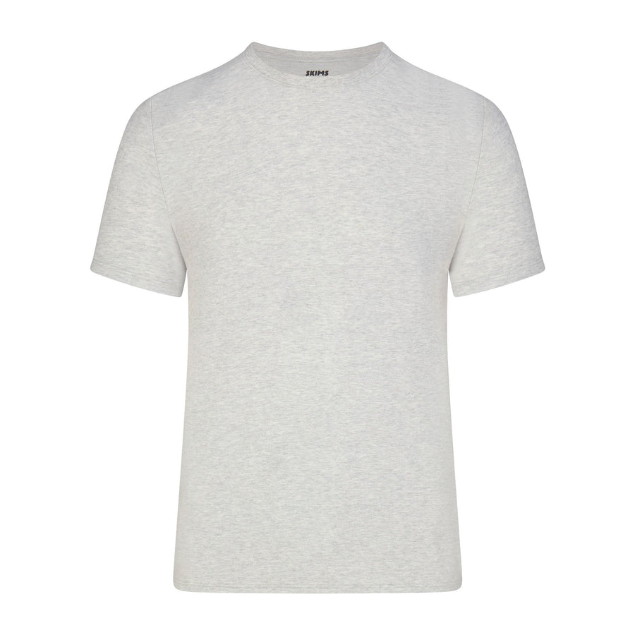 SKIMS COTTON MENS CLASSIC T-SHIRT | LIGHT HEATHER GREY