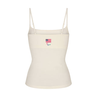 SKIMS FOR TEAM USA COTTON JERSEY PARALYMPIC CAMI | ECRU