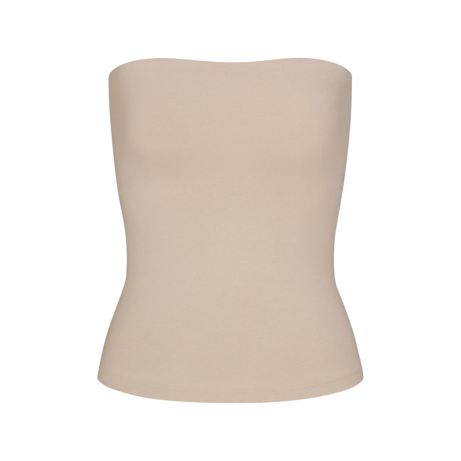 COTTON JERSEY TUBE TOP | STONE