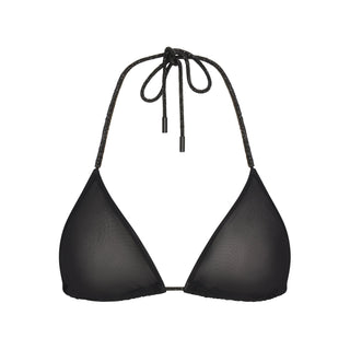 RHINESTONE KNIT TRIANGLE BRALETTE | ONYX