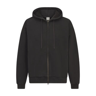 HEAVYWEIGHT FLEECE ZIP UP HOODIE | WASHED ONYX
