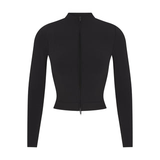 NikeSKIMS VINTAGE SEAMLESS FULL ZIP JACKET | OBSIDIAN