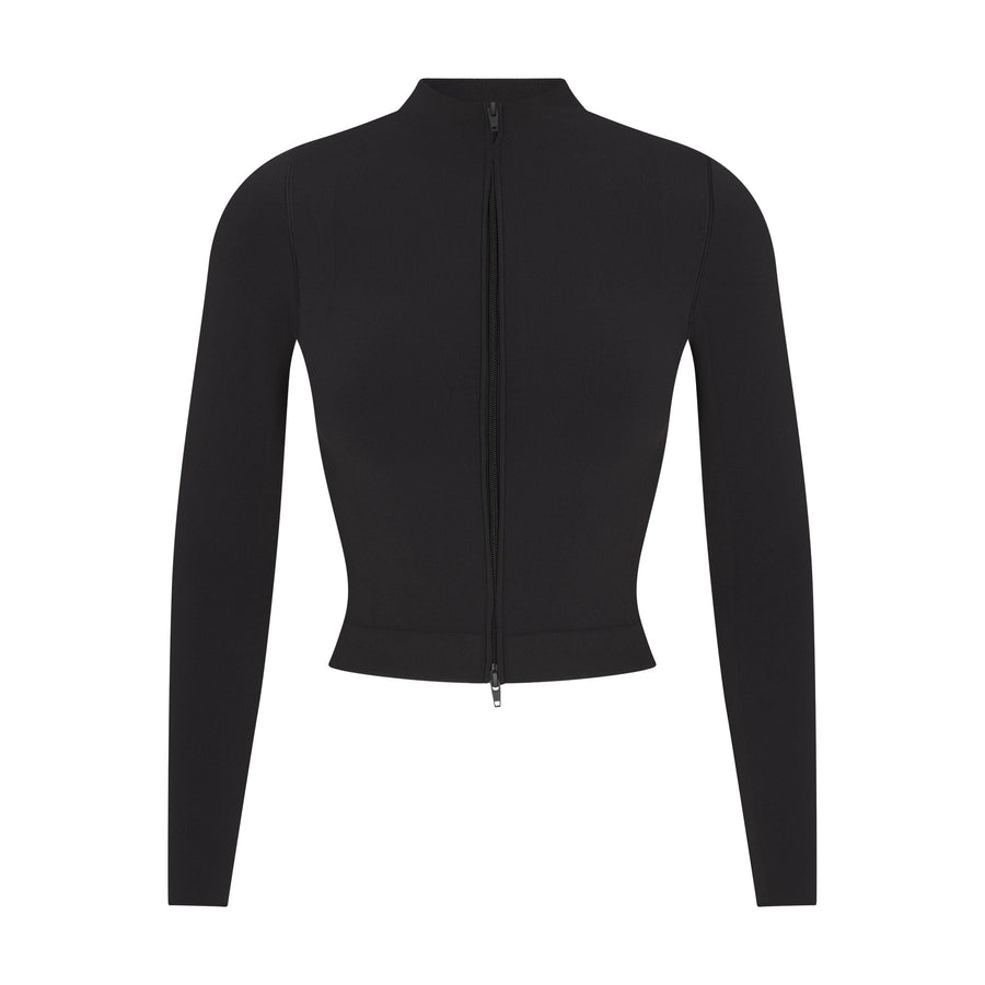 NikeSKIMS VINTAGE SEAMLESS FULL ZIP JACKET | OBSIDIAN