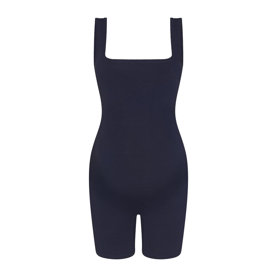COTTON JERSEY MATERNITY ONESIE | NAVY