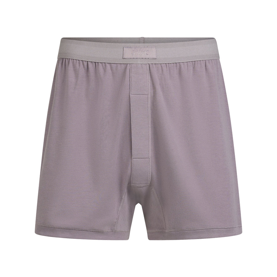 SKIMS COTTON MENS KNIT BOXER | ZINC