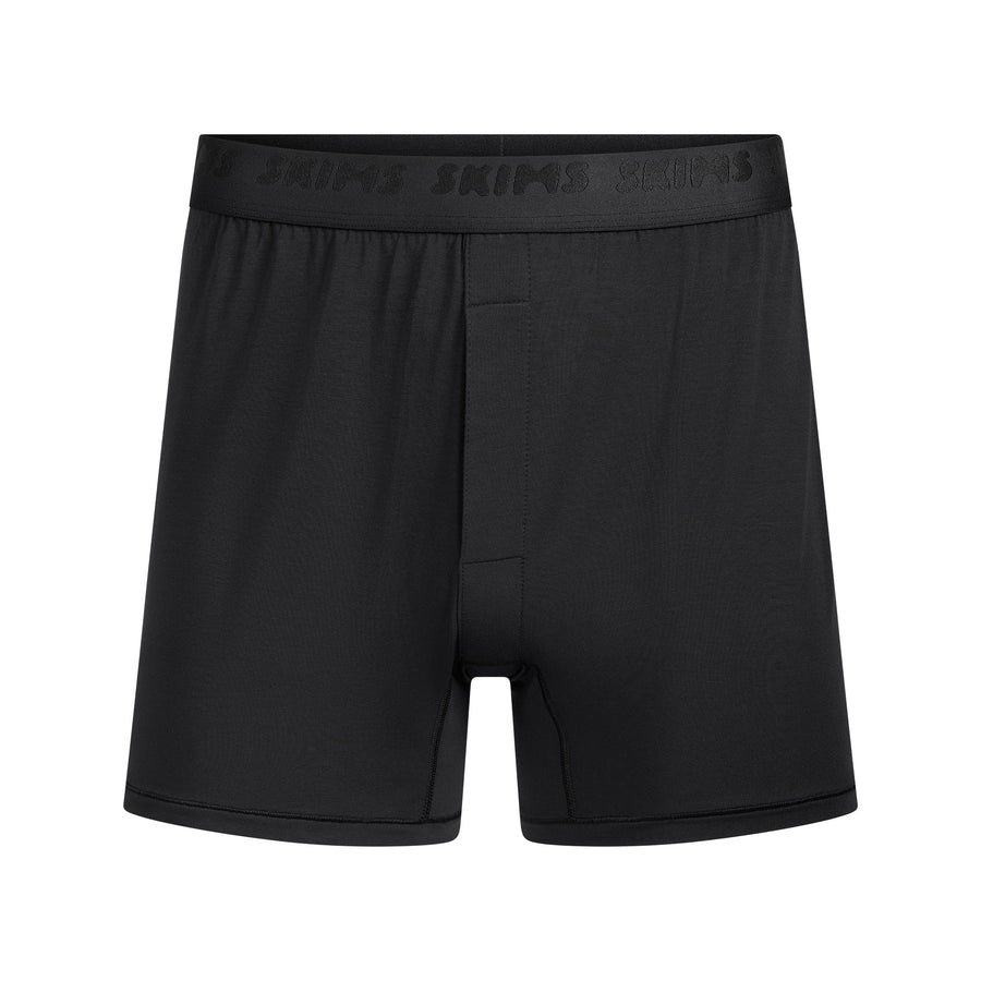 SKIMS STRETCH MENS KNIT BOXER | OBSIDIAN