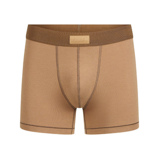 SKIMS COTTON MENS 3" BOXER BRIEF | RUSSET
