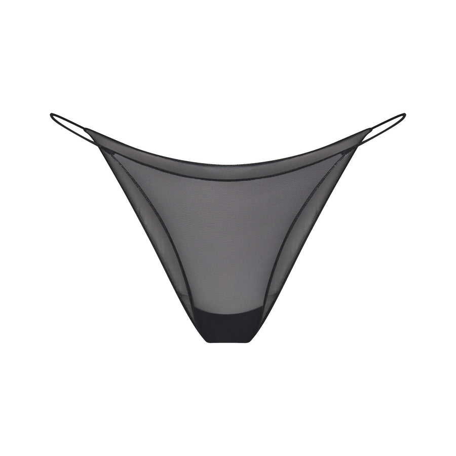 ULTRA FINE MESH STRING BIKINI | OBSIDIAN