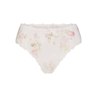 STRETCH LACE BRIEF | SNOW VINTAGE FLORAL PRINT