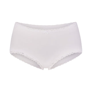 LIGHTWEIGHT COTTON LACE BOY SHORT | SNOW