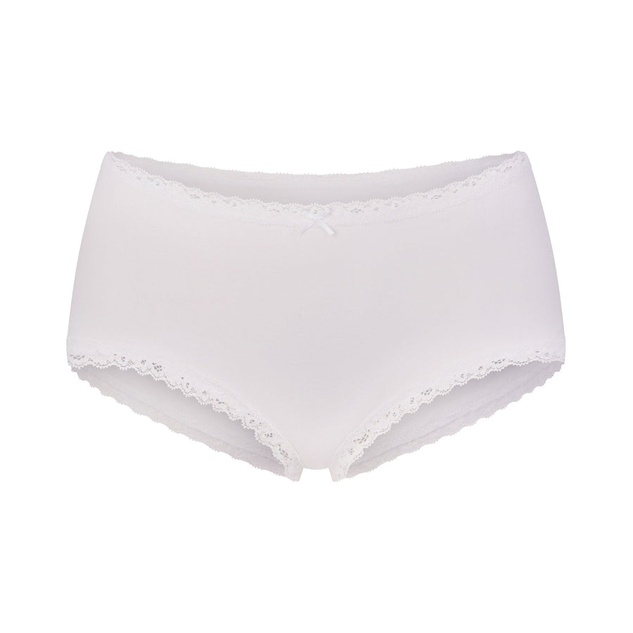 LIGHTWEIGHT COTTON LACE BOY SHORT | SNOW