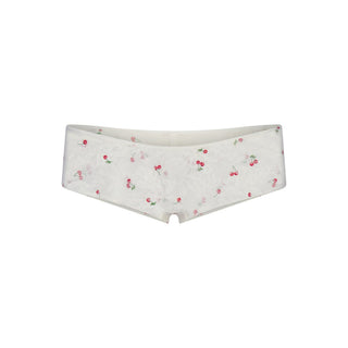 STRETCH LACE HIPSTER | IVORY CHERRY PRINT