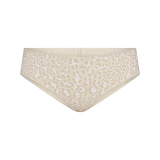 LIGHTWEIGHT COTTON RUCHED BACK HIPSTER | DELTA LEOPARD