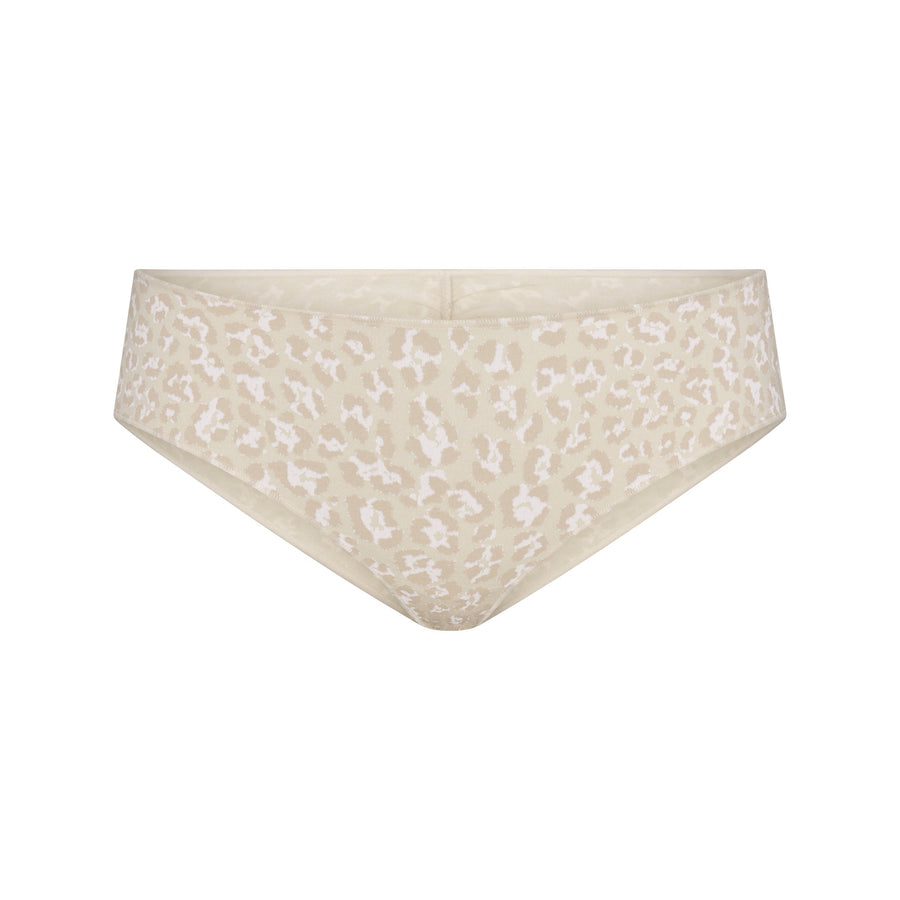 LIGHTWEIGHT COTTON RUCHED BACK HIPSTER | DELTA LEOPARD