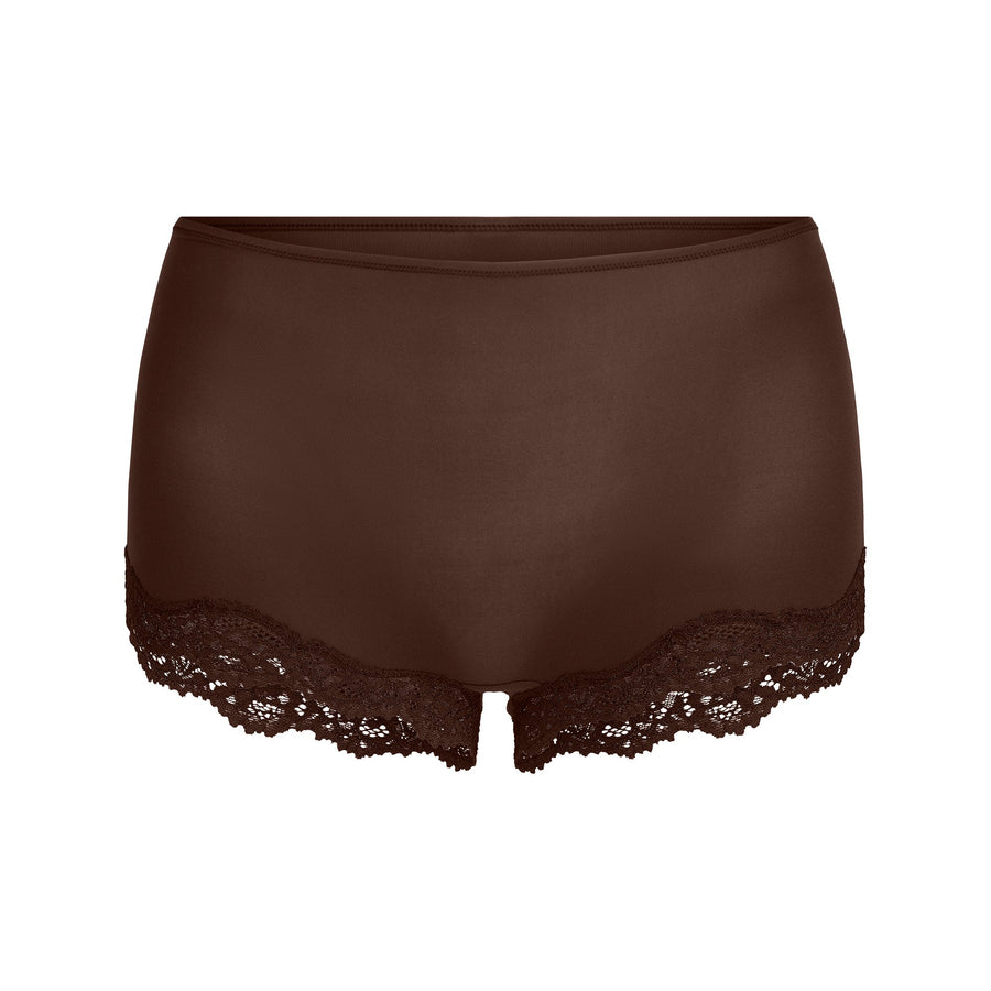 FITS EVERYBODY LACE BOY SHORT | ESPRESSO