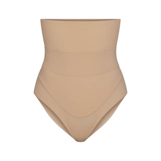 FITS EVERYBODY MATERNITY BANDED HIGH-WAISTED BRIEF | CLAY