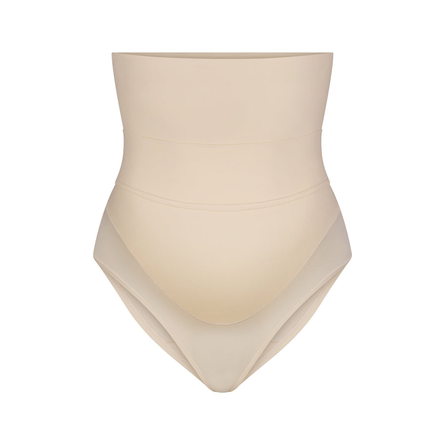 FITS EVERYBODY MATERNITY BANDED HIGH-WAISTED BRIEF | SAND