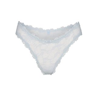 STRETCH LACE DIPPED THONG | POWDER BLUE