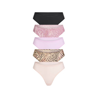FITS EVERYBODY THONG 5-PACK | SAND BLOOM ANIMAL MULTI