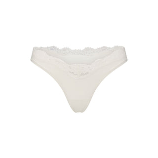 FITS EVERYBODY LACE DIPPED THONG 5-PACK | IVORY PEARL BOW MULTI