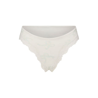 FITS EVERYBODY LACE CHEEKY TANGA 5-PACK | IVORY PEARL BOW MULTI