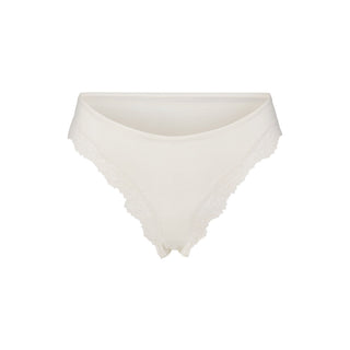 FITS EVERYBODY LACE CHEEKY TANGA 5-PACK | IVORY PEARL BOW MULTI