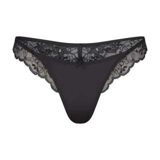 SKIMS LACE THONG | ONYX