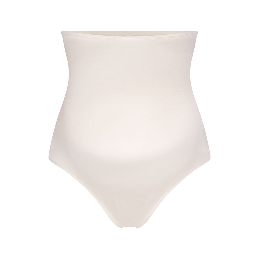 COTTON JERSEY MATERNITY HIGH-WAISTED THONG | MARBLE