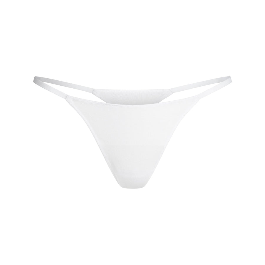 LIGHTWEIGHT COTTON STRING THONG | SNOW
