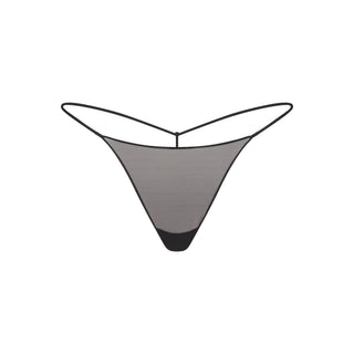 ULTRA FINE MESH STRING THONG | OBSIDIAN