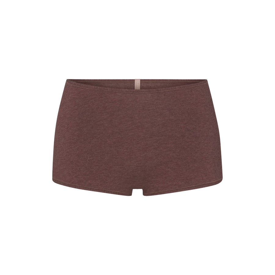 EVERYDAY COTTON BOY SHORT | COCOA HEATHER