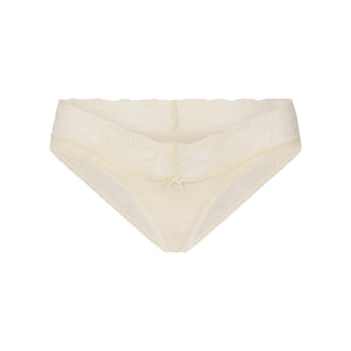 LIGHTWEIGHT COTTON WIDE LACE BRIEF | BUTTER TONAL