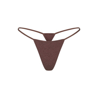 EVERYDAY COTTON STRING THONG | COCOA HEATHER