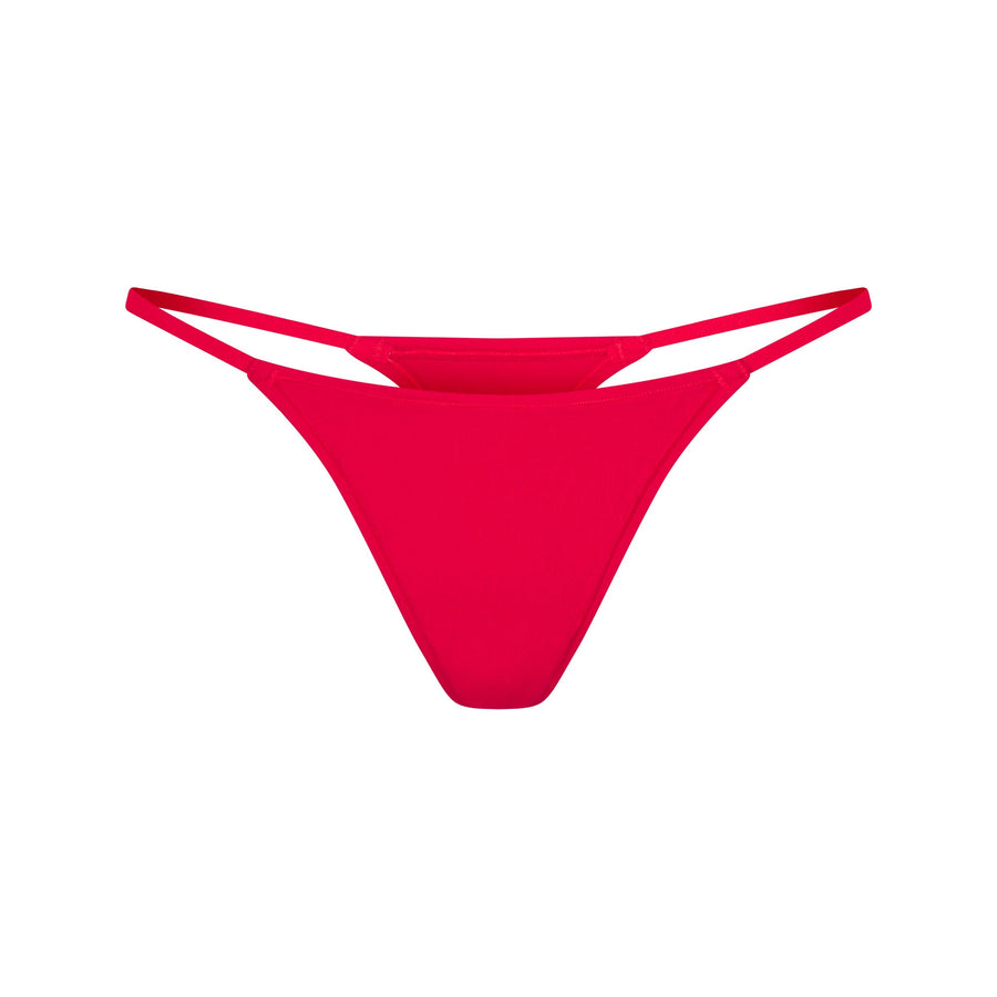 EVERYDAY COTTON STRING THONG | CARMINE