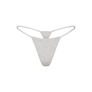 EVERYDAY COTTON STRING THONG | LIGHT HEATHER GREY