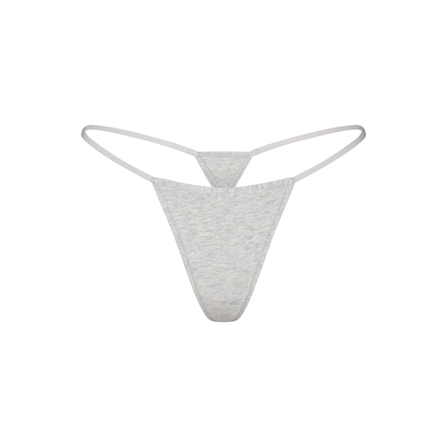 EVERYDAY COTTON STRING THONG | LIGHT HEATHER GREY