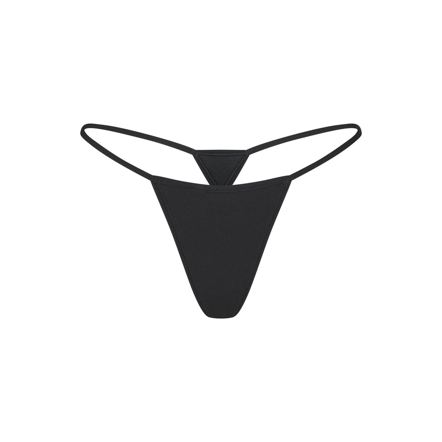 EVERYDAY COTTON STRING THONG | ONYX