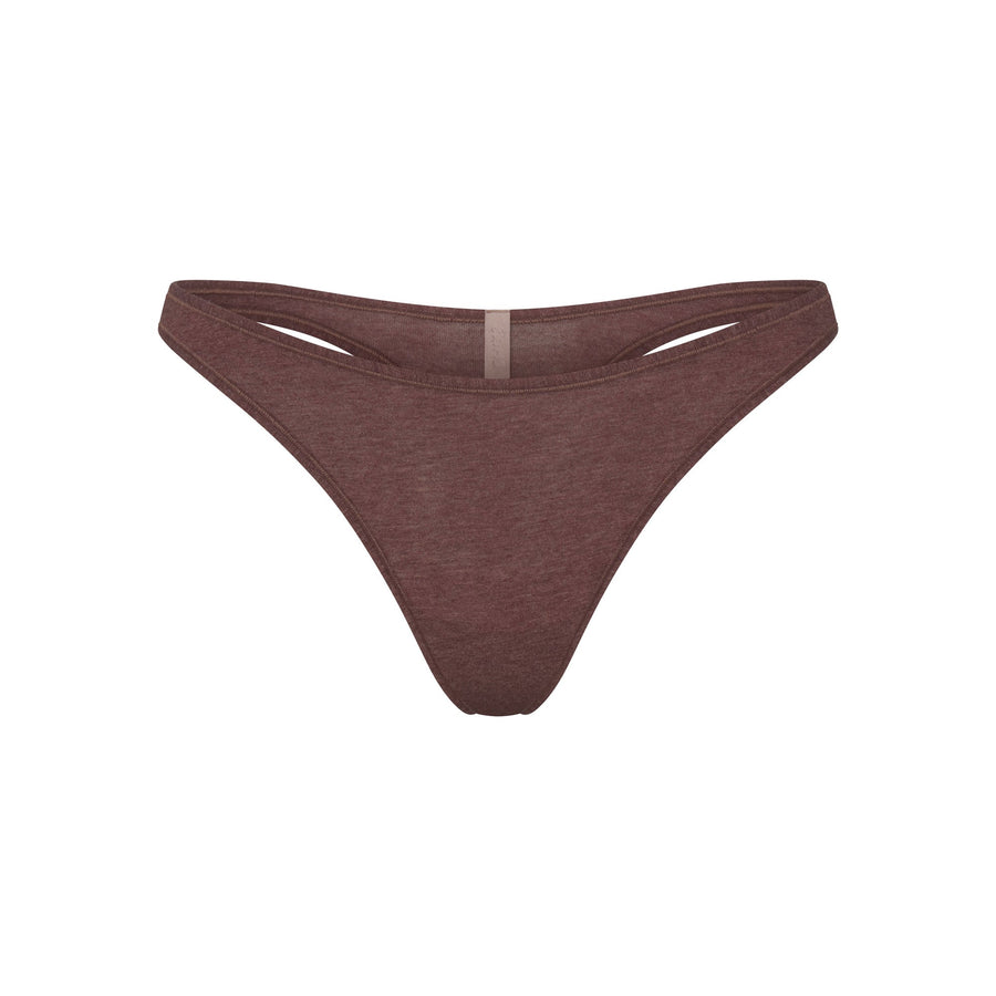 EVERYDAY COTTON THONG | COCOA HEATHER
