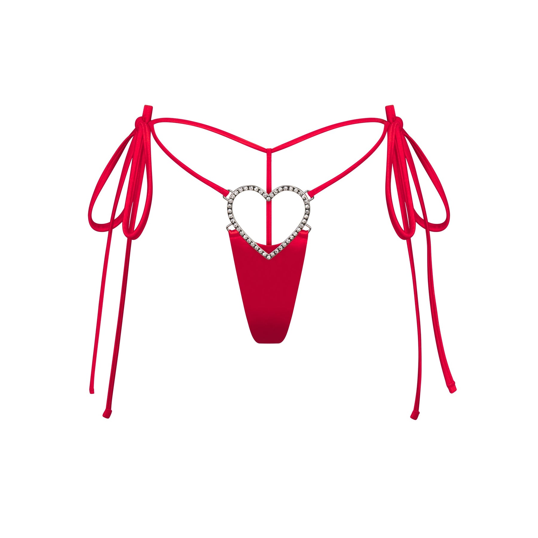 NOVELTY INTIMATES HEART CHARM STRING THONG | RUBY