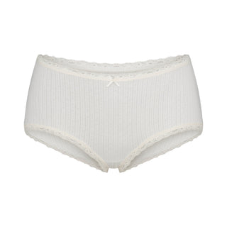 LIGHTWEIGHT COTTON POINTELLE LACE BOY SHORT | MARBLE TONAL