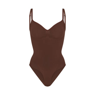 SEAMLESS SCULPT BRIEF BODYSUIT | COCOA