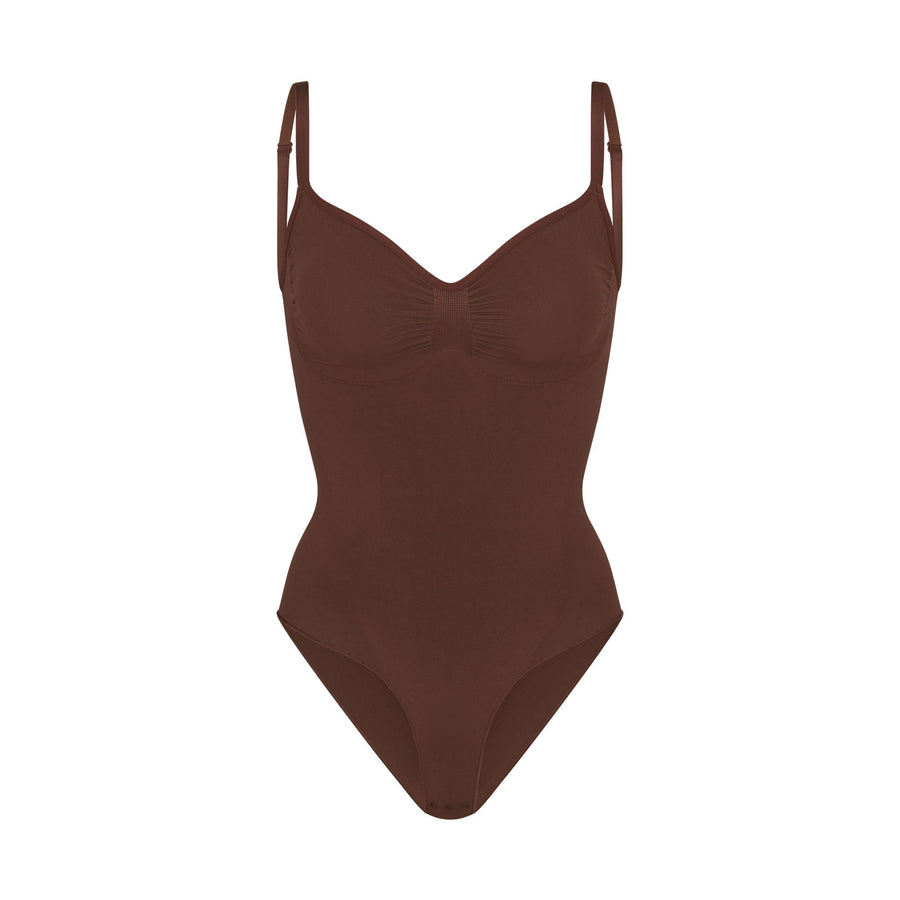SEAMLESS SCULPT BRIEF BODYSUIT | COCOA