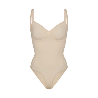 SEAMLESS SCULPT BRIEF BODYSUIT | SAND