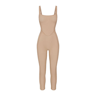 POWER MESH SHAPEWEAR CATSUIT | CLAY