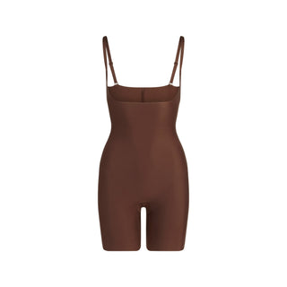 SKIMS BODY CORE SCULPT OPEN BUST MID THIGH BODYSUIT | COCOA
