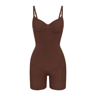 SEAMLESS SCULPT MID THIGH BODYSUIT | COCOA