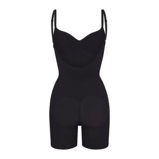 SEAMLESS SCULPT LOW BACK MID THIGH BODYSUIT | ONYX