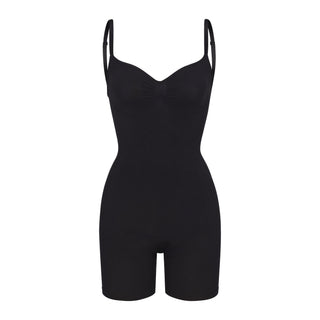 SEAMLESS SCULPT LOW BACK MID THIGH BODYSUIT | ONYX