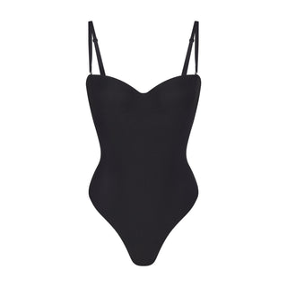 SKIMS BODY UNDERWIRE THONG BODYSUIT | ONYX