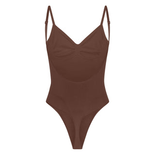 SEAMLESS SCULPT LOW BACK THONG BODYSUIT | COCOA